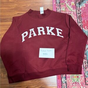 PARKE Maroon Collegiate Crewneck Sweatshirt